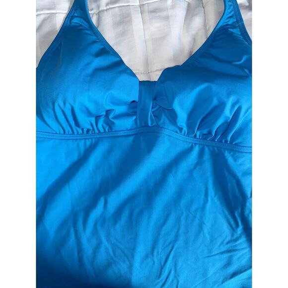 LANDS END TANKINI SWIM TOP size 10DDD bra sized - Picture 2 of 4